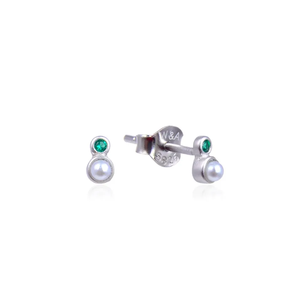 Wioga Helena E-1086-S studs øredobber sølv perle 0,5 cm