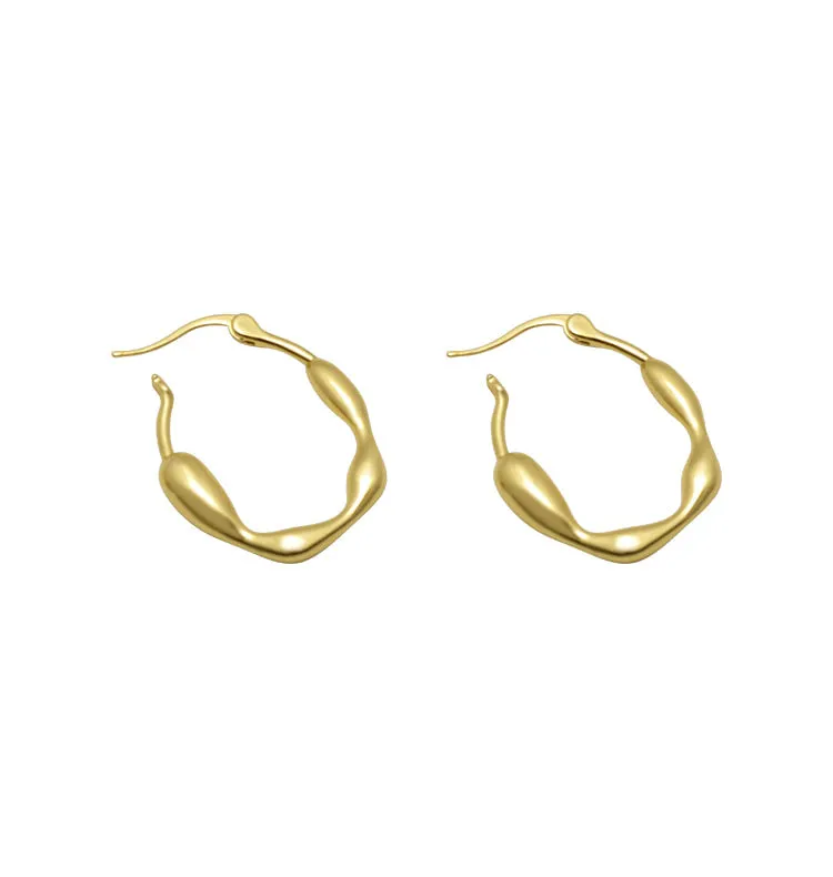 WOS UP Vanessa øringer gull hoops 2,7 cm