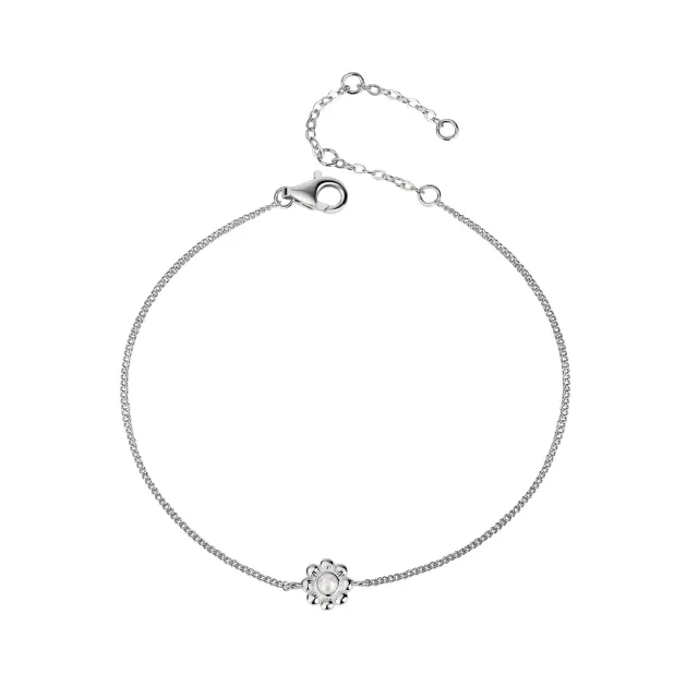 Wioga Alba armbånd sølv ferskvannsperle 18 cm