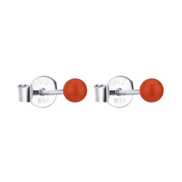 Wioga Sia E-8520-S øredobber sølv oransje 0,3 cm