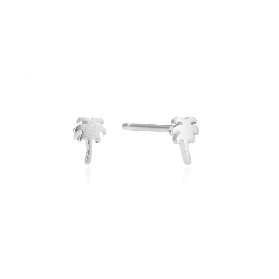 Wioga Palm Stud øreringe sølv 0,6 cm par