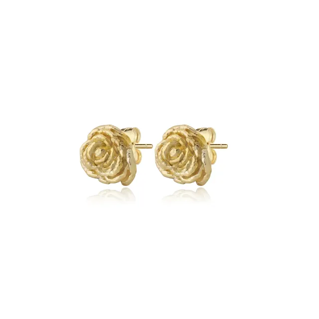 Wioga Luna-Maria øreringe forgylt sølv rose 0,5 cm