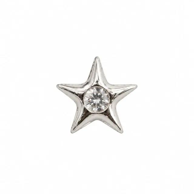 Wos Vivi stud 925 sølv hvit singel