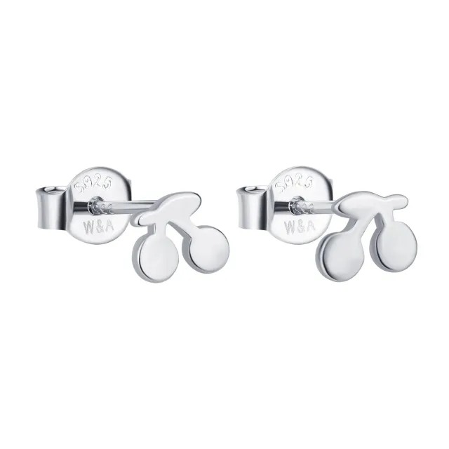 Wioga Cherry E-1073-S øreringe sølv kirsebær 0,6cm