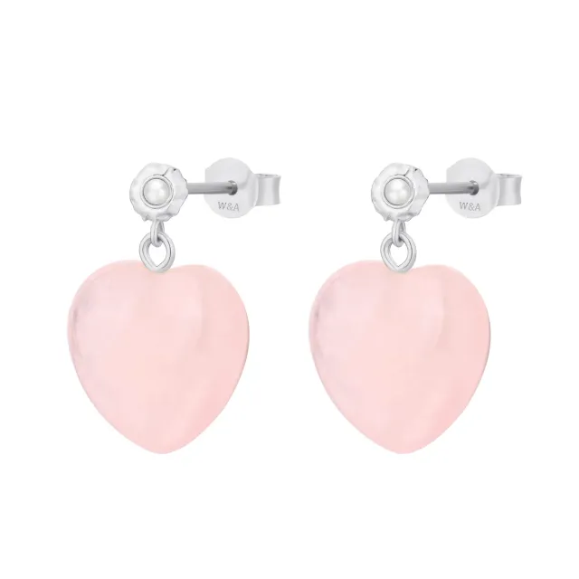 Wioga Naida E-11006-FS øredobber hjerter 2,5 cm rosa