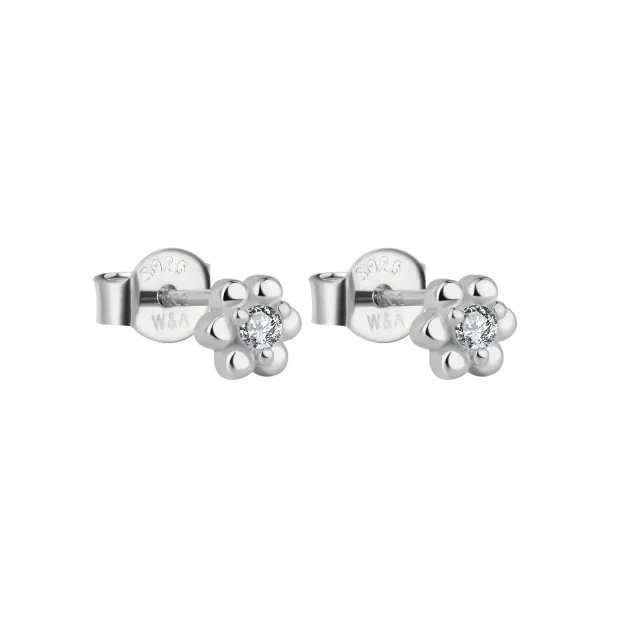 Wioga Adesola E-8401-S studs sølv 1 par zirconia