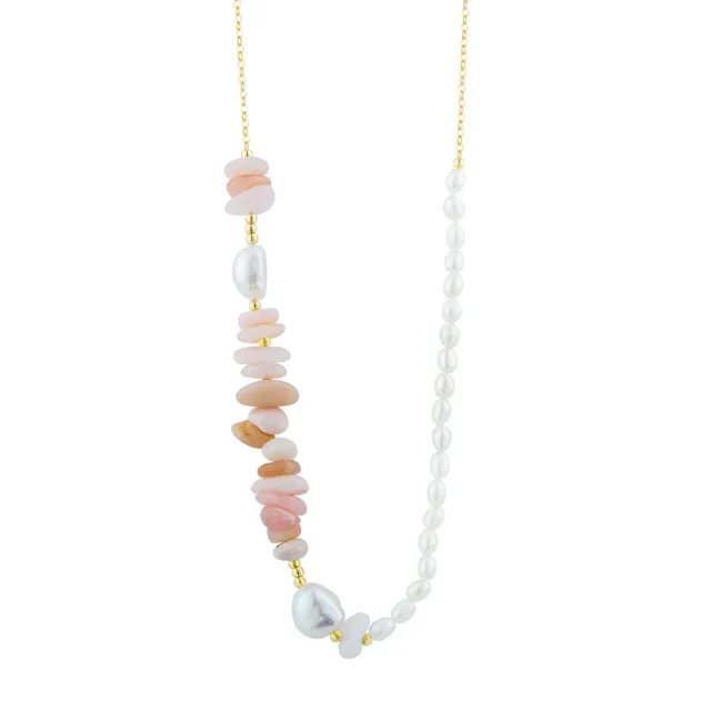 Wioga Iris halskjede forgylt 38+5 cm opal