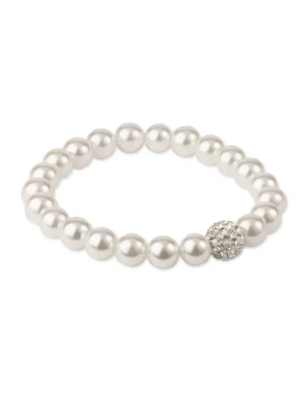 pfg Stockholm Vera Glam armbånd perler hvit