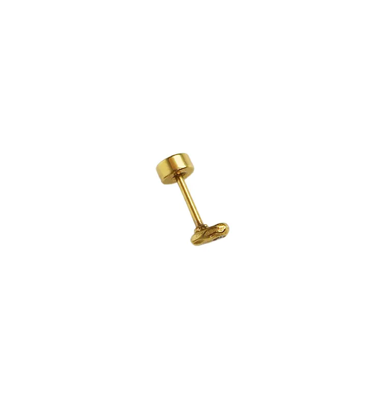Wos Pinky singel øredobb gull 4 mm glass