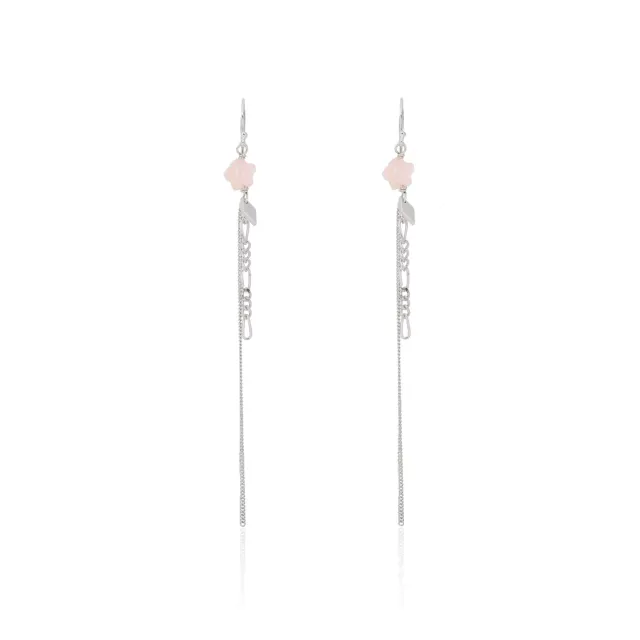 Wioga Vigga ørering sølv 9 cm rosa perlemor