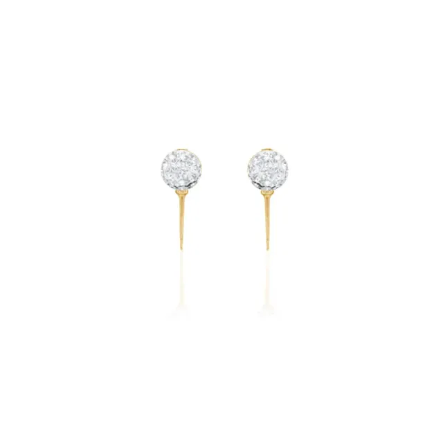 IOAKU Sparkle Peg øredobber gull små studs