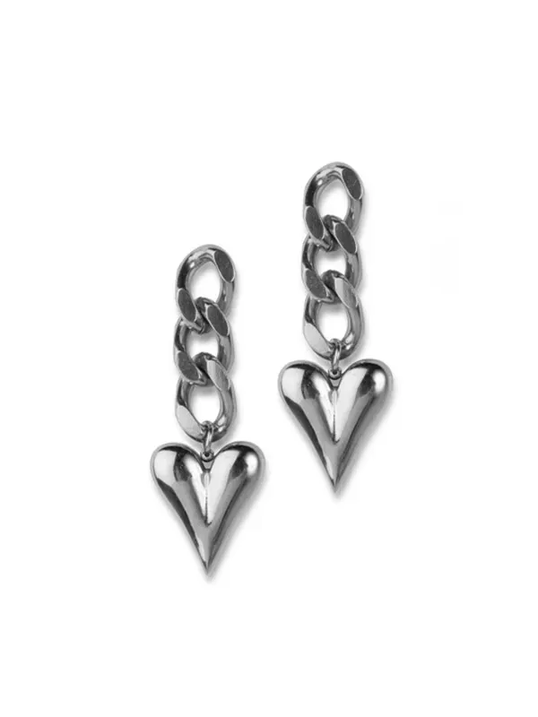 pfg Stockholm Punk Love ørering sølv hjerte
