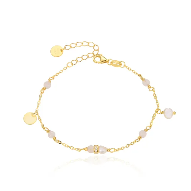 Wioga Josefine armbånd forgylt 16-18 cm kvarts