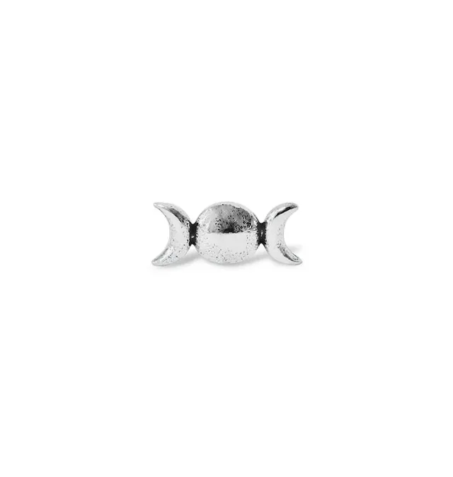 Wos Moon Phase stud singel sølv 1 cm