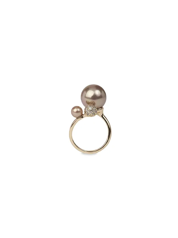 pfg Stockholm Becka ring one size ekte perler