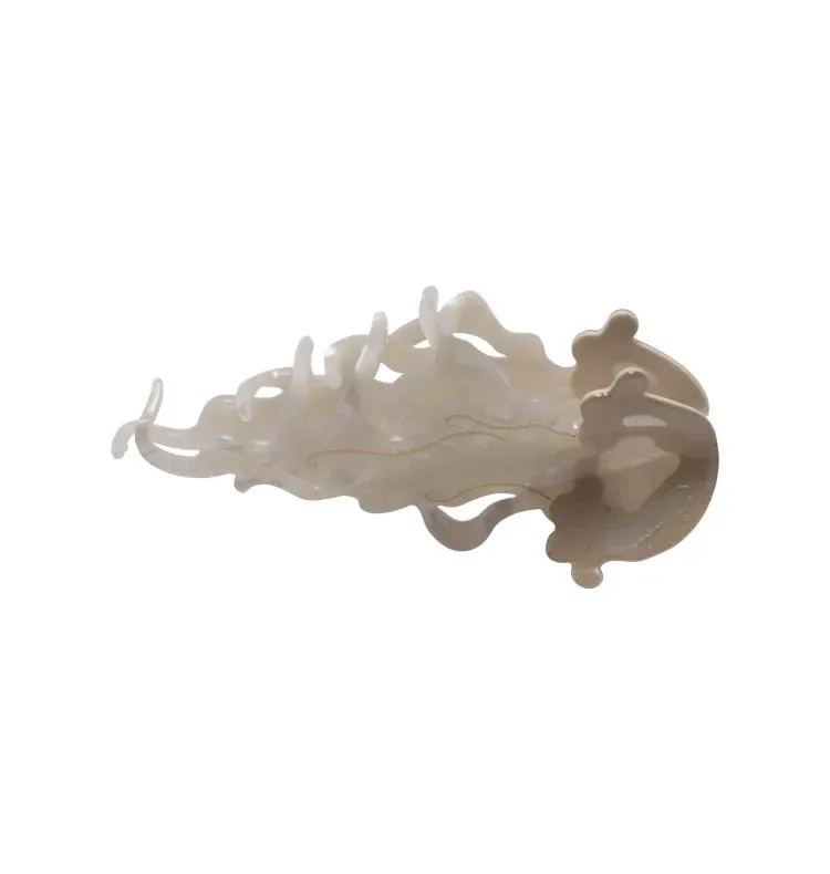 Wos Jellyfish hårklemme krem 12,8 cm