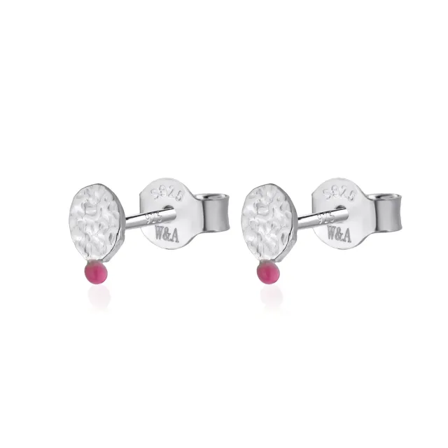 Wioga Boheme E-8601-S øredobber rosa sølv 0,7 cm
