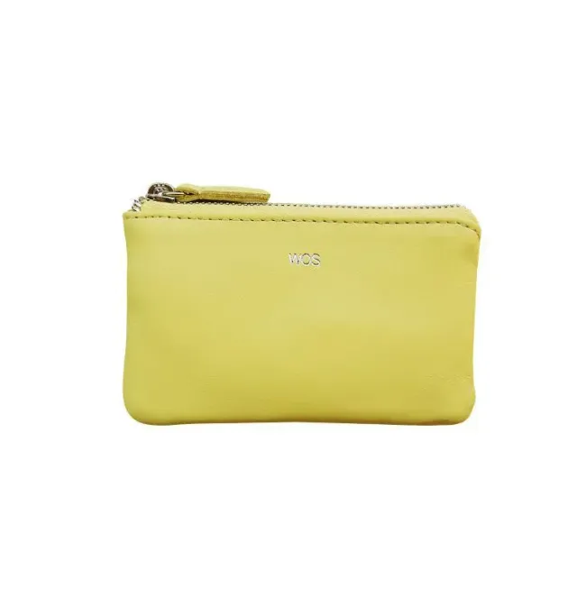 Wos Mini Keeper liten lommebok skinn gul 12 cm