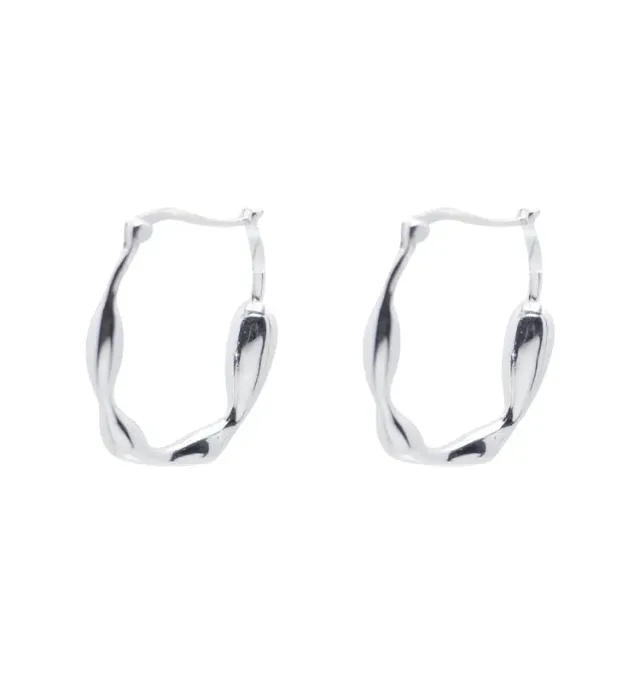 Wos Vanessa øredobber sølv hoops 2,7 cm