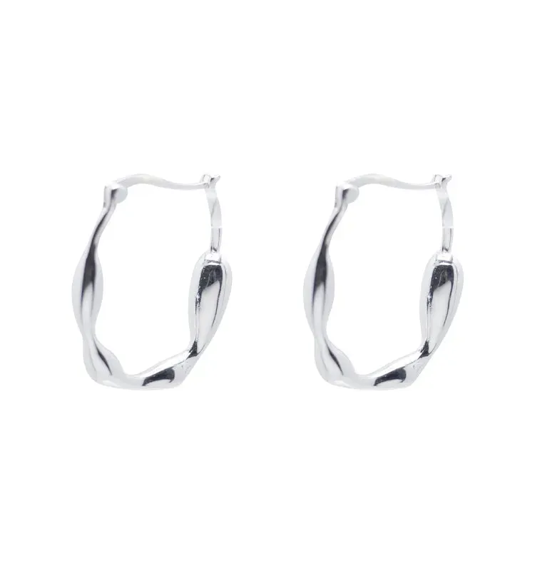 Wos Vanessa øredobber sølv hoops 2,7 cm