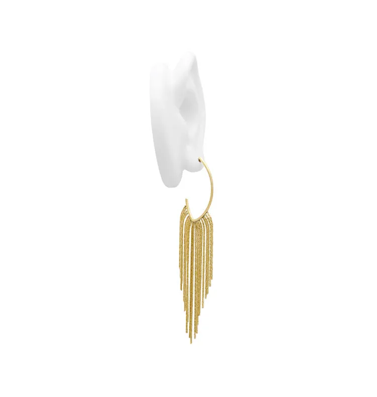 Wos Oriya creoler gull V-hoop 9,7cm