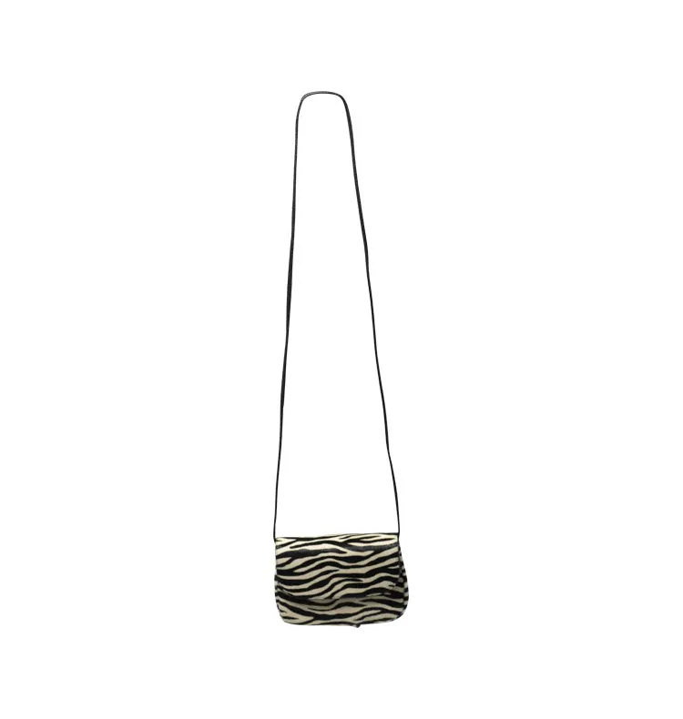Wos Marianne veske zebra 18 cm skinn