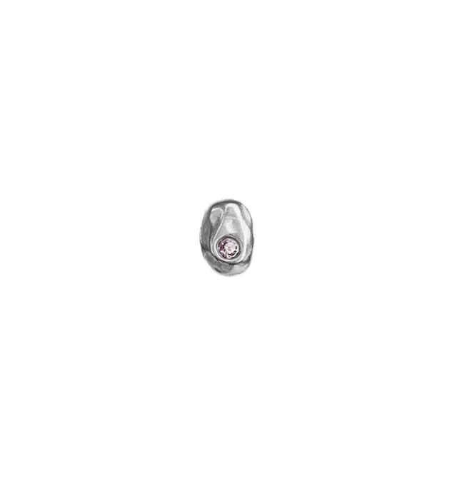 Wos Pinky ministud sølv rosa singel 0,4 cm