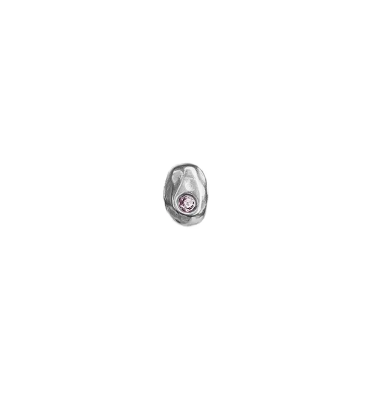Wos Pinky ministud sølv rosa singel 0,4 cm
