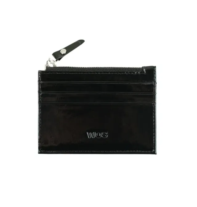Wos Laney kortholder svart metallic skinn 11 cm