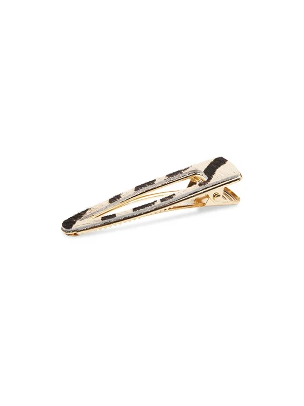 pfg Stockholm Leather Clip hårspenne S svart