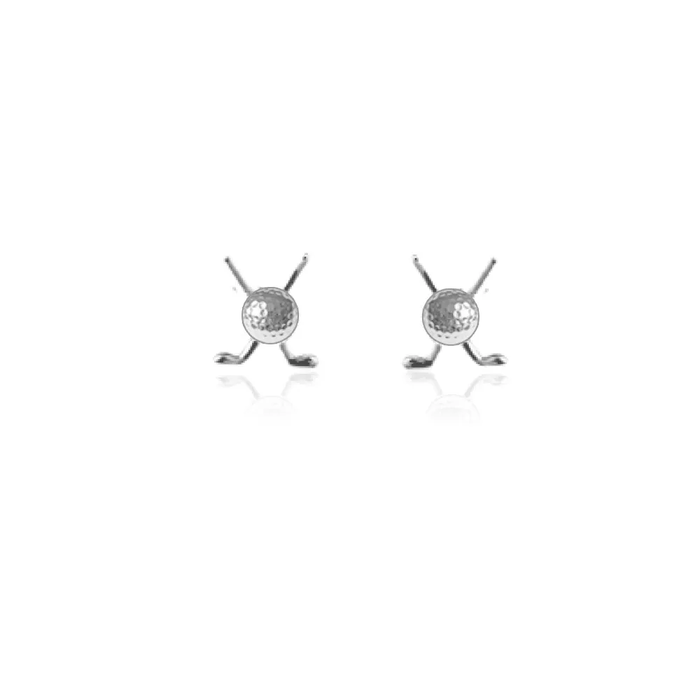 IOAKU Golf Club Ball studs øredobber gull nikkel­frie