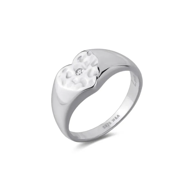 Wioga Ullaflora ring sølv med zirkonia