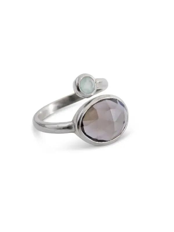 pfg Stockholm Pure Arna ring sølv røykkvarts