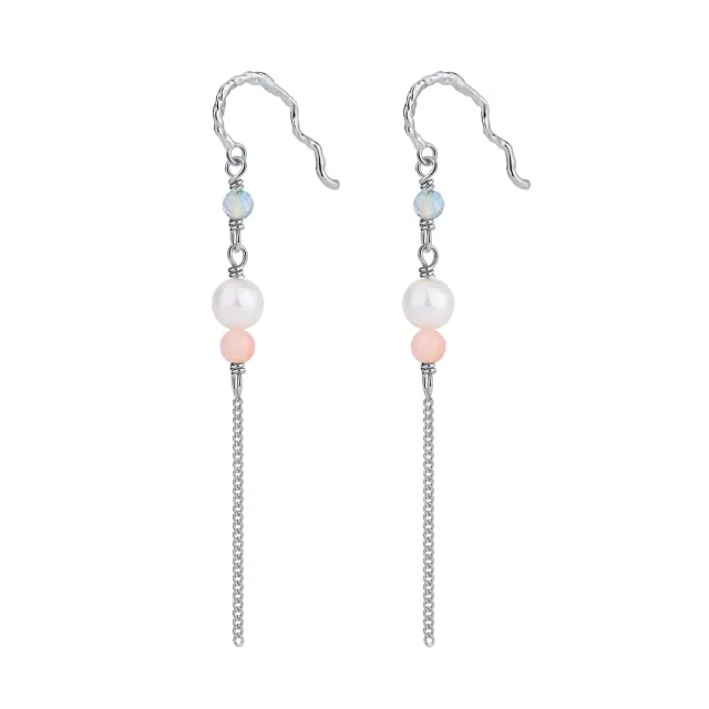 Wioga Eri E-8324-S øreringe sølv 6 cm perle
