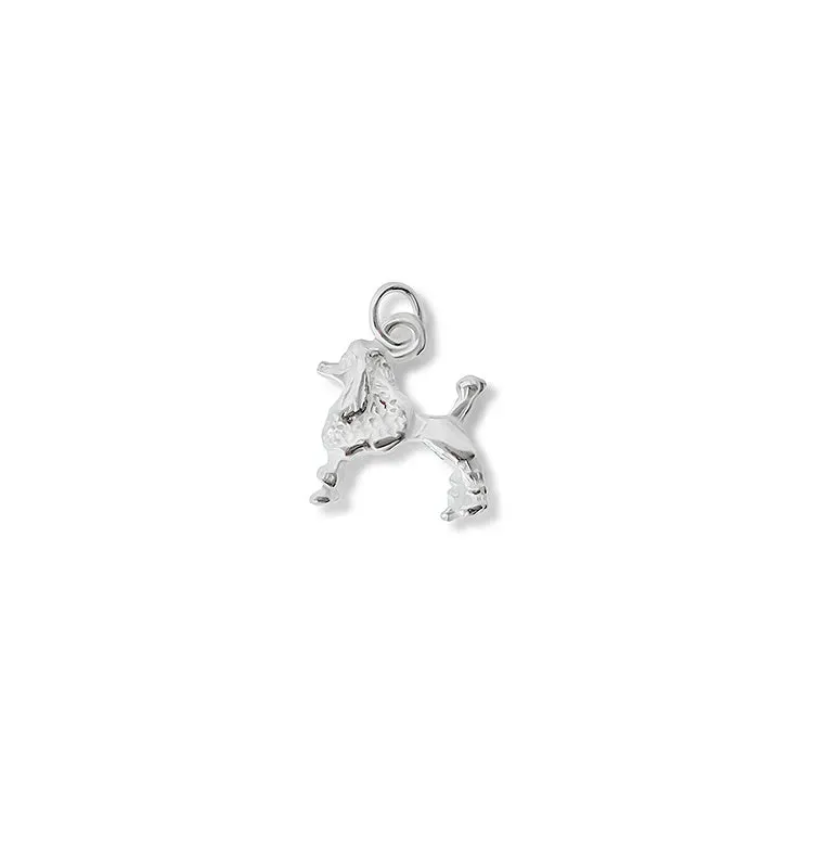 Wos Poodle charm 925 sølv 1,7 cm hundeanheng