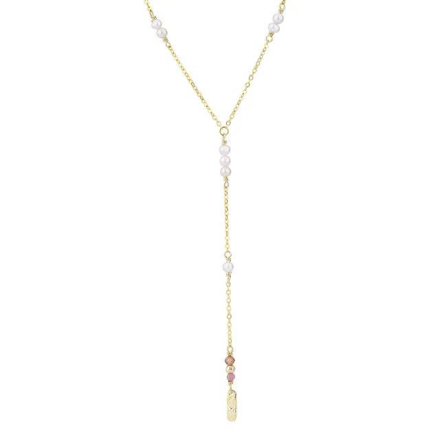 Wioga Camisha N-8426-GP halskjede forgylt Y perle