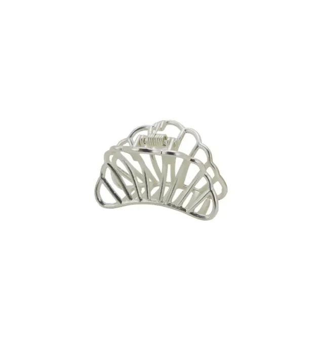 Wos Flo mini hårklemme sølv 4 cm metall