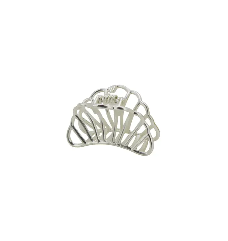 Wos Flo mini hårklemme sølv 4 cm metall