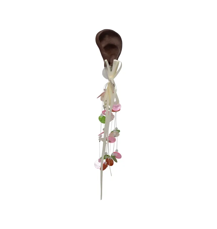 Wos Up Coralie øredobber fargerik 16 cm perle