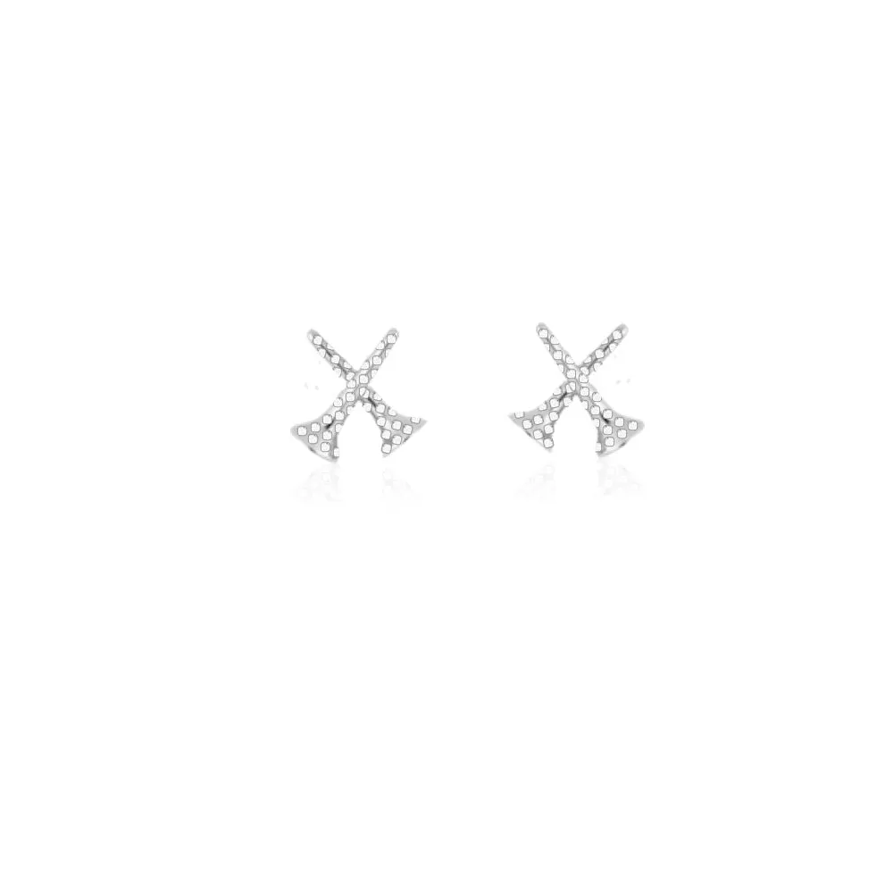 IOAKU Cross Peg Sparkle studs øredobber gull