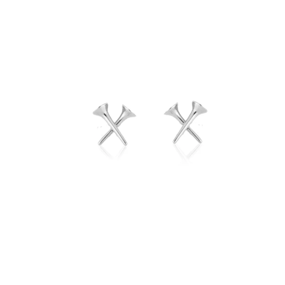 IOAKU Cross Peg Stud Øredobb gull lite kors nikkelfri
