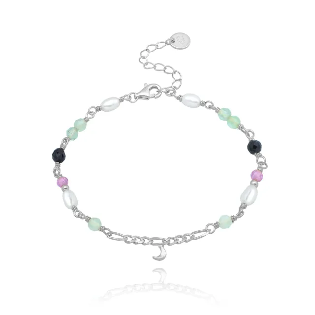 Wioga Estelle armbånd sølv perle 15,5-18 cm