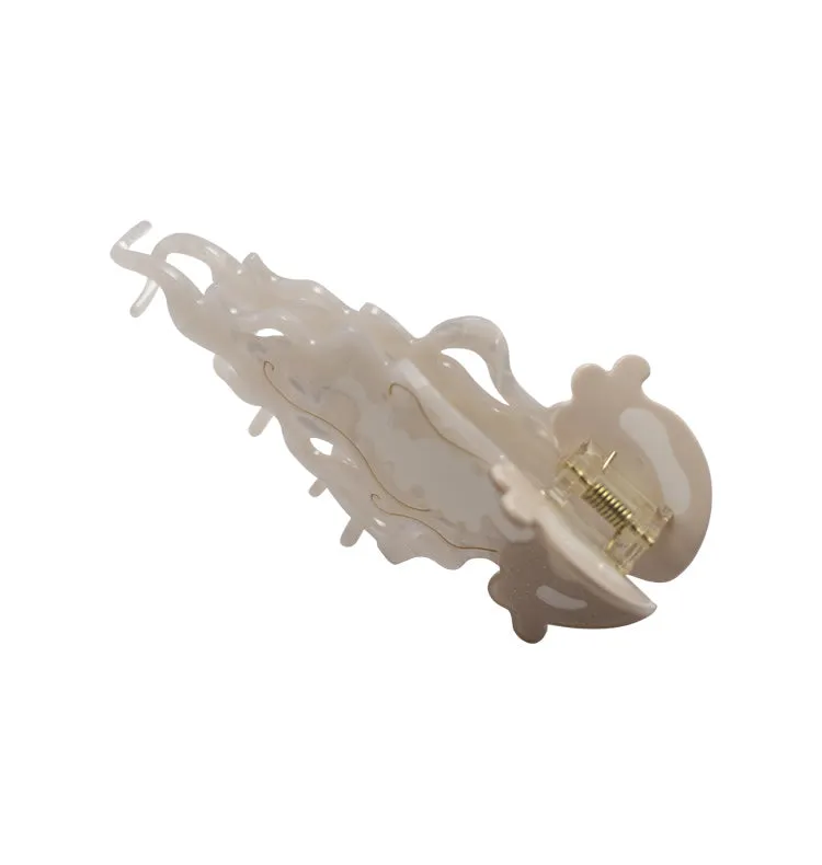 Wos Jellyfish hårklemme krem 12,8 cm