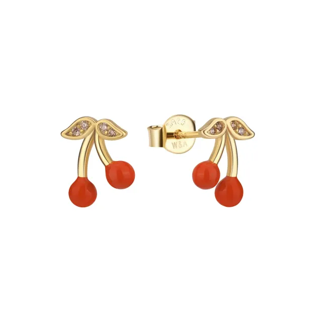 Wioga Cherry E-8502-GP øredobber oransje forgylt par