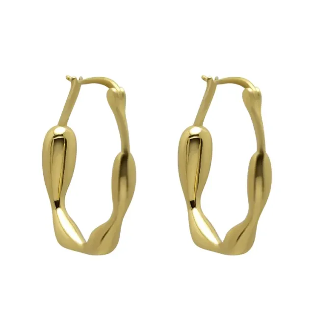WOS UP Vanessa øringer gull hoops 2,7 cm