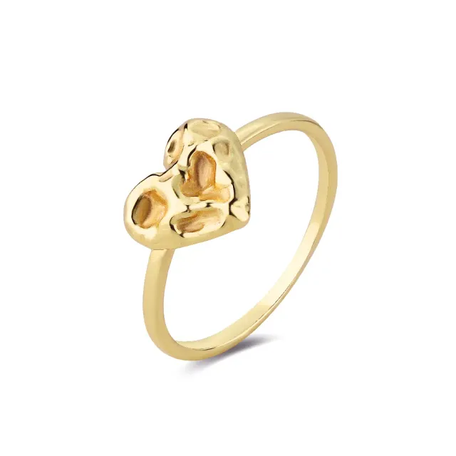 Wioga Abelone R-8822-GP ring gull hjerte 50-56