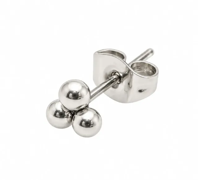 Wos Trilling stud ørestikker sølv singel 0,4 cm