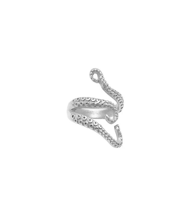 Wos Up Payton ring sølv 16 mm blekksprut