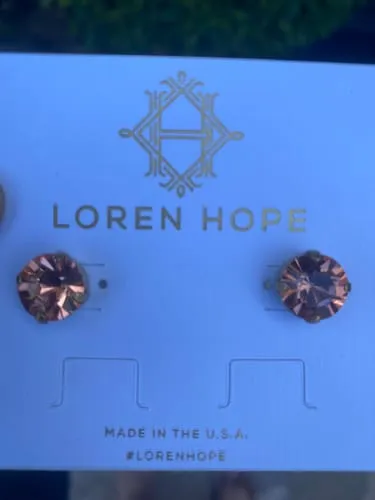 Loren Hope Kaylee øredobber Aqua 11 mm krystall