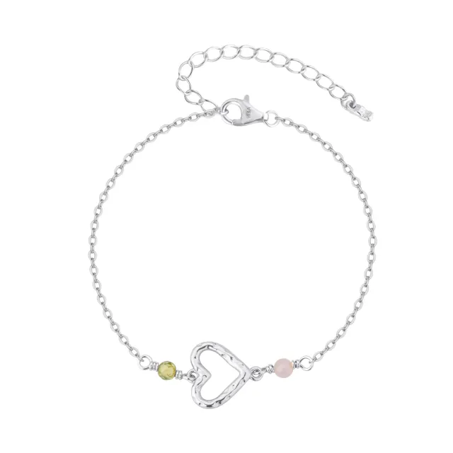 Wioga Thilde B-10024-S armbånd sølv hjerte